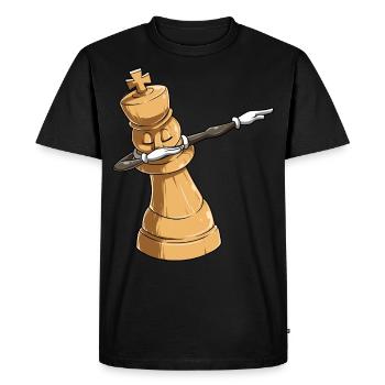 Chess King Dab Dabbing Dancing - Men's Premium Organic T-Shirt - black - Front - Nico (187cm)