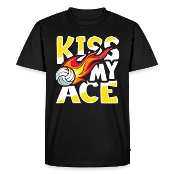 Formation de volley-ball motif équipe de volley-ball - T-shirt Premium bio Homme - noir - Devant - Nico (187cm)