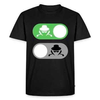 Cybersecurity Mobile White Hat Hacker - T-shirt Premium bio Homme - noir - Devant - Nico (187cm)