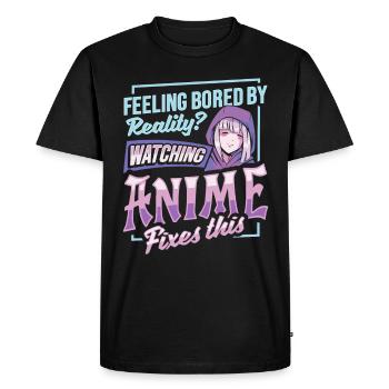 Anime shirt for an anime fan - Men's Premium Organic T-Shirt - black - Front - Nico (187cm)