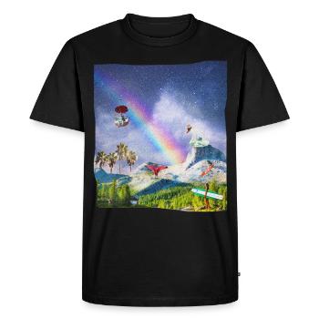 Surf Mountain Collage pour les surfeurs et les amoureux de la montagne - T-shirt Premium bio Homme - noir - Devant - Nico (187cm)