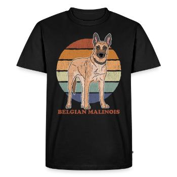 Malinois Cadeau Chien de Berger Belge - T-shirt Premium bio Homme - noir - Devant - Nico (187cm)