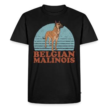 Malinois Cadeau Chien de Berger Belge - T-shirt Premium bio Homme - noir - Devant - Nico (187cm)
