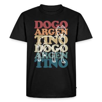 Dogo Argentino Grand Cadeau Danois - T-shirt Premium bio Homme - noir - Devant - Nico (187cm)