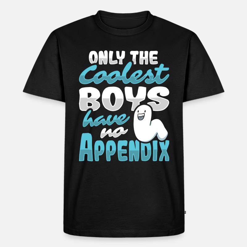 Blinddarm Shirt Blinddarm Operation Genesung - Männer Premium Bio T-Shirt - Schwarz