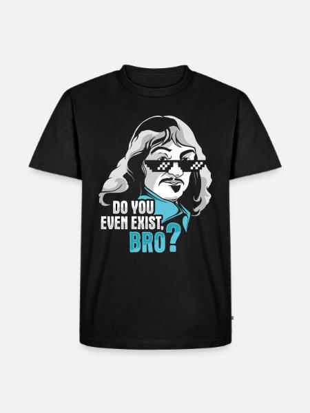 Philosophy Descartes Philosophy Student - Men's Premium Organic T-Shirt - black