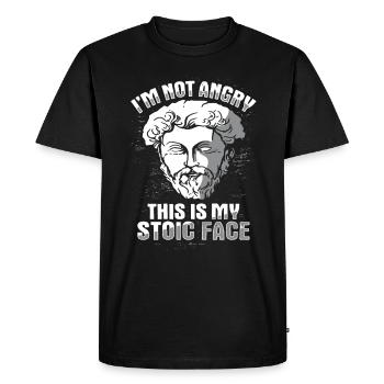 Le philosophe stoïcien Marc Aurèle Stoïcien - T-shirt Premium bio Homme - noir - Devant - Nico (187cm)