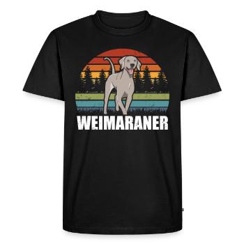 Weimaraner Dogs Dog Propriétaire Cadeau - T-shirt Premium bio Homme - noir - Devant - Nico (187cm)