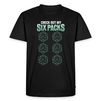 Chemise Fantasy RpG RPG pour les joueurs de rôle - T-shirt Premium bio Homme - noir - Devant - Nico (187cm)
