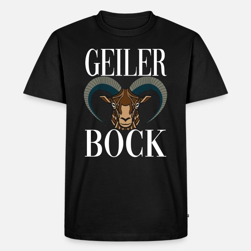 Geiler Bock - Männer Premium Bio T-Shirt - Schwarz