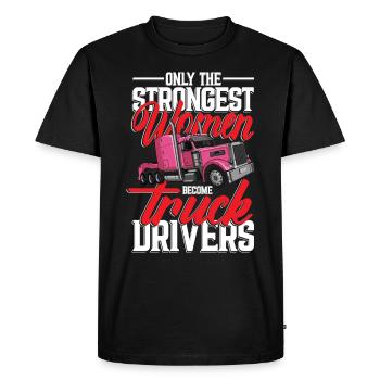 Seules les femmes les plus fortes deviennent conductrices de camion - T-shirt Premium bio Homme - noir - Devant - Nico (187cm)
