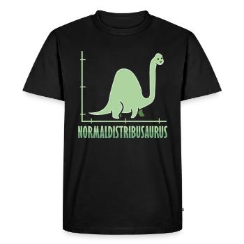 Dinosaur Math Pythagoras Mathematician - Men's Premium Organic T-Shirt - black - Front - Nico (187cm)