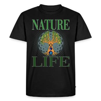 Arbre de Vie pour les Amoureux de la Nature Amoureux de la Nature - T-shirt Premium bio Homme - noir - Devant - Nico (187cm)