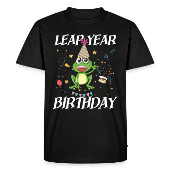 Anniversaire de l'année bissextile pour hommes, femmes et enfants - T-shirt Premium bio Homme - noir - Devant - Nico (187cm)
