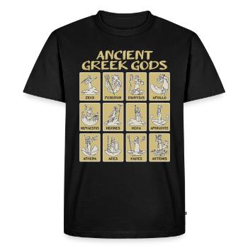 Mythologie grecque antique avec Gö grec - T-shirt Premium bio Homme - noir - Devant - Nico (187cm)