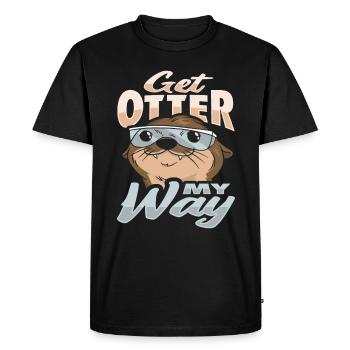 Conception de loutre de mer pour un amoureux des animaux de zoo - T-shirt Premium bio Homme - noir - Devant - Nico (187cm)