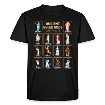 Mythologie grecque antique avec Gö grec - T-shirt Premium bio Homme - noir - Devant - Nico (187cm)