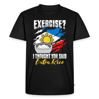 Filipino flag Pinoy design for proud Filipino - Men's Premium Organic T-Shirt - black - Front - Nico (187cm)