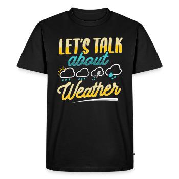 Meteorologist Weather - Men's Premium Organic T-Shirt - black - Front - Nico (187cm)