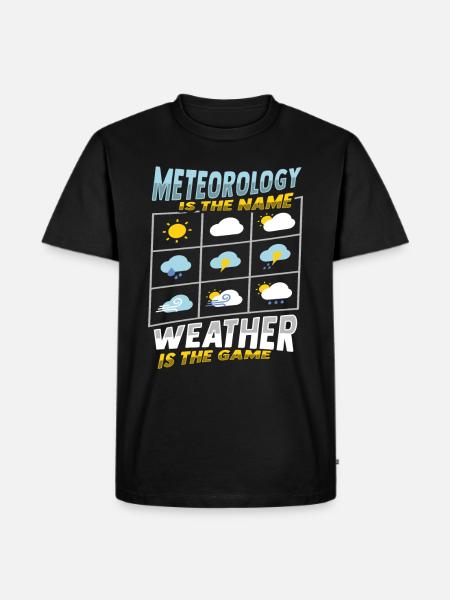 Meteorologe Wettervorhersage - Männer Premium Bio T-Shirt - Schwarz