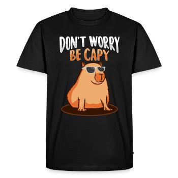 Capybara - T-shirt Premium bio Homme - noir - Devant - Nico (187cm)