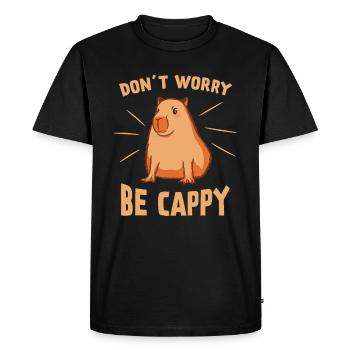 Capybara Pet Capybara Amoureux - T-shirt Premium bio Homme - noir - Devant - Nico (187cm)