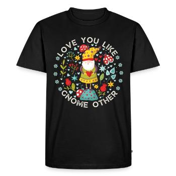 Gnom Goblin-Elves Love-Love Funny Saying Pun - Men's Premium Organic T-Shirt - black - Front - Nico (187cm)