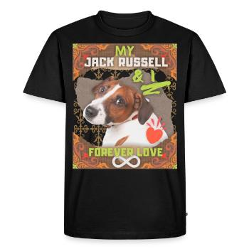 Jack Russell Terrier, saying - Men's Premium Organic T-Shirt - black - Front - Nico (187cm)