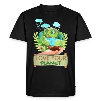 World Environment Day, World Environment Day Environmental Protection - Men's Premium Organic T-Shirt - black - Front - Nico (187cm)