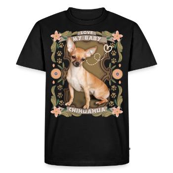 Chihuahua, dicton drôle, amour amour - T-shirt Premium bio Homme - noir - Devant - Nico (187cm)