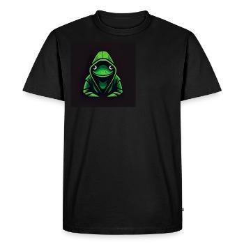 HoodieFrog - Men's Premium Organic T-Shirt - black - Front - Nico (187cm)