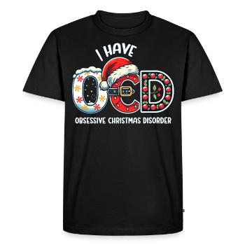 OBSESSIVE CHRISTMAS DISORDER - Men's Premium Organic T-Shirt - black - Front - Nico (187cm)