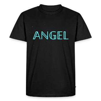 angel | original by. MMJ49 - Men's Premium Organic T-Shirt - black - Front - Nico (187cm)