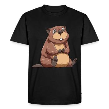 Castors pour un amateur de castors Défenseur de la nature - T-shirt Premium bio Homme - noir - Devant - Nico (187cm)