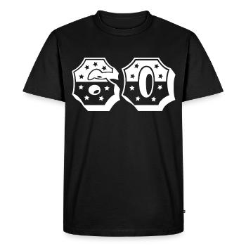 Numéro 60 - T-shirt Premium bio Homme - noir - Devant - Nico (187cm)
