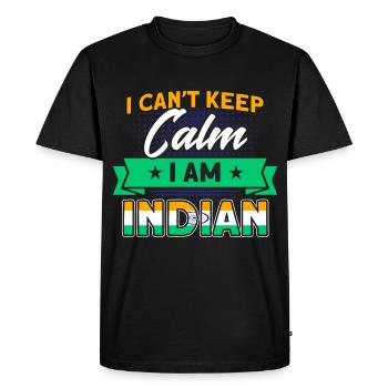 India Indian Roots Gift - Men's Premium Organic T-Shirt - black - Front - Nico (187cm)