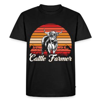 Élevage de moutons Élevage Élevage Mouton Cadeau - T-shirt Premium bio Homme - noir - Devant - Nico (187cm)