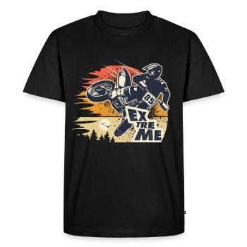 motorcycle motocross motocross motorcycle cross - Men's Premium Organic T-Shirt - black - Front - Nico (187cm)