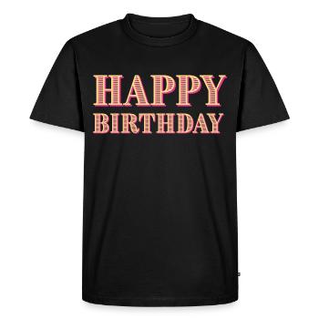 Félicitations Idée cadeau de vœux d’anniversaire - T-shirt Premium bio Homme - noir - Devant - Nico (187cm)