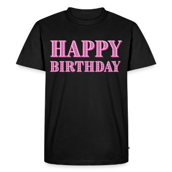 Félicitations Idée cadeau de vœux d’anniversaire - T-shirt Premium bio Homme - noir - Devant - Nico (187cm)