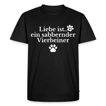 Funny dog saying - Men's Premium Organic T-Shirt - black - Front - Nico (187cm)