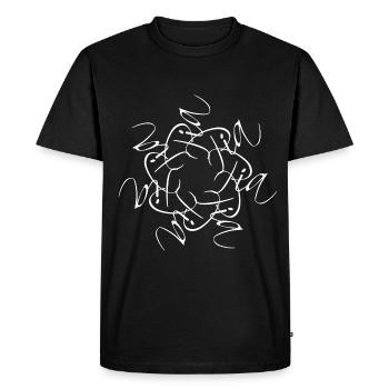 Pia Nom Nom Mandala - T-shirt Premium bio Homme - noir - Devant - Nico (187cm)