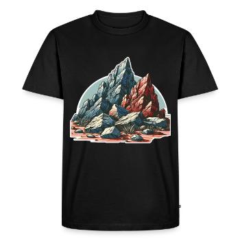 Rocher des montagnes - T-shirt Premium bio Homme - noir - Devant - Nico (187cm)