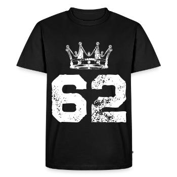 62 Couronne numérique - T-shirt Premium bio Homme - noir - Devant - Nico (187cm)