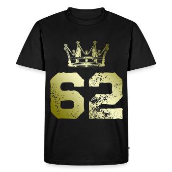 62 Couronne numérique - T-shirt Premium bio Homme - noir - Devant - Nico (187cm)