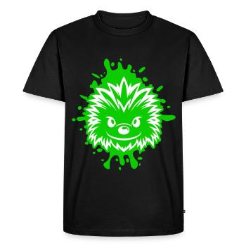 Hedgehog Comic - Men's Premium Organic T-Shirt - black - Front - Nico (187cm)