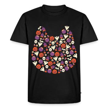 Halloween Pumpkin Witch - Men's Premium Organic T-Shirt - black - Front - Nico (187cm)
