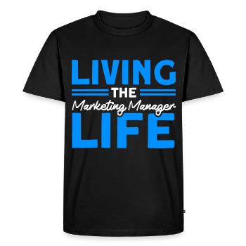 Life Marketing Manager Digital Marketing - Men's Premium Organic T-Shirt - black - Front - Nico (187cm)