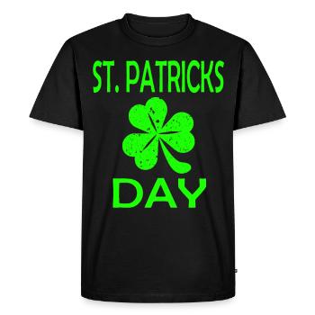 Saint Patrick - T-shirt Premium bio Homme - noir - Devant - Nico (187cm)