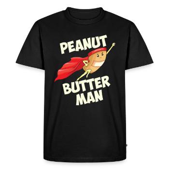 Cacahuète beurre cacahuètes beurre super-héros - T-shirt Premium bio Homme - noir - Devant - Nico (187cm)